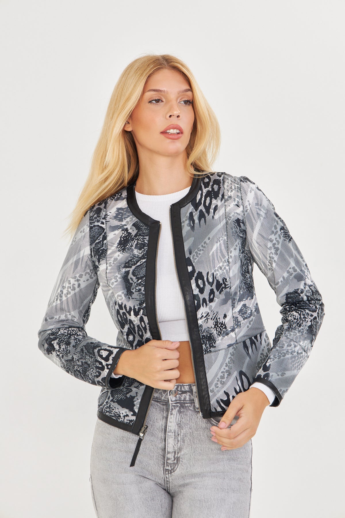 Kadın Çift Taraflı Deri Ceket