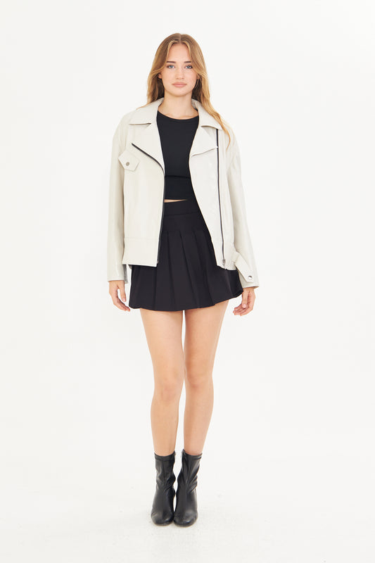 Kadın Oversize Deri Ceket