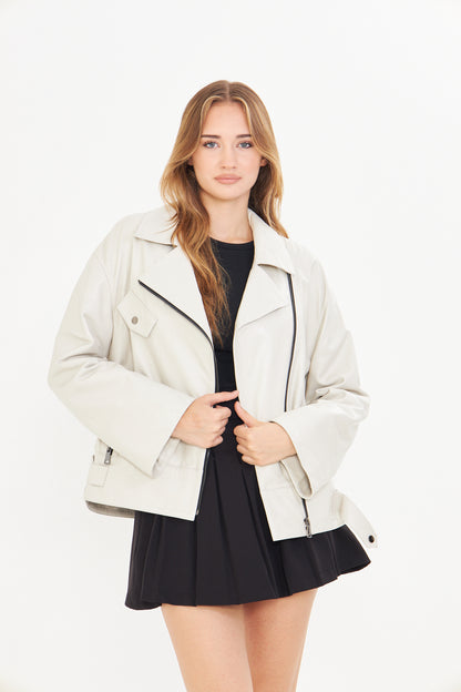 Kadın Oversize Deri Ceket