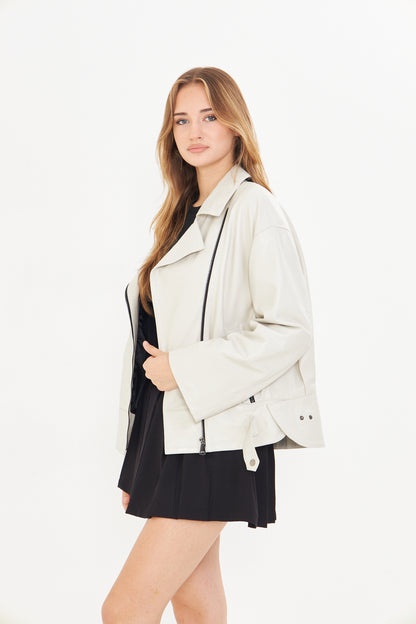 Kadın Oversize Deri Ceket