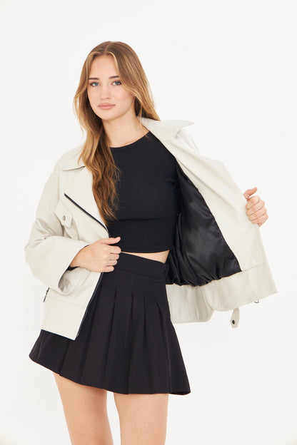 Kadın Oversize Deri Ceket