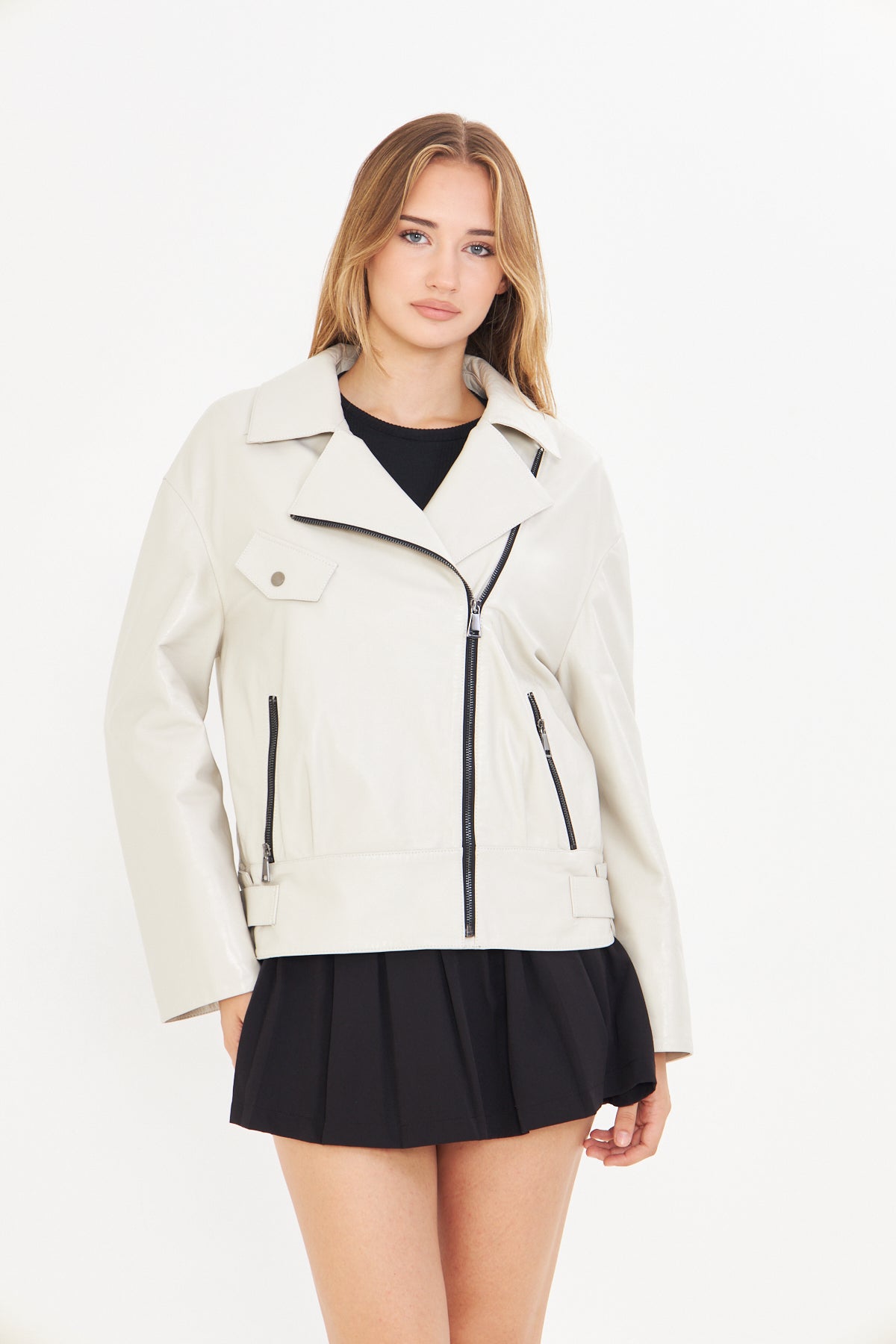 Kadın Oversize Deri Ceket