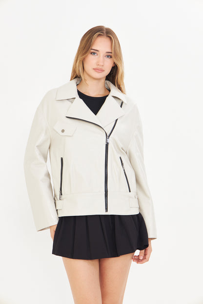 Kadın Oversize Deri Ceket