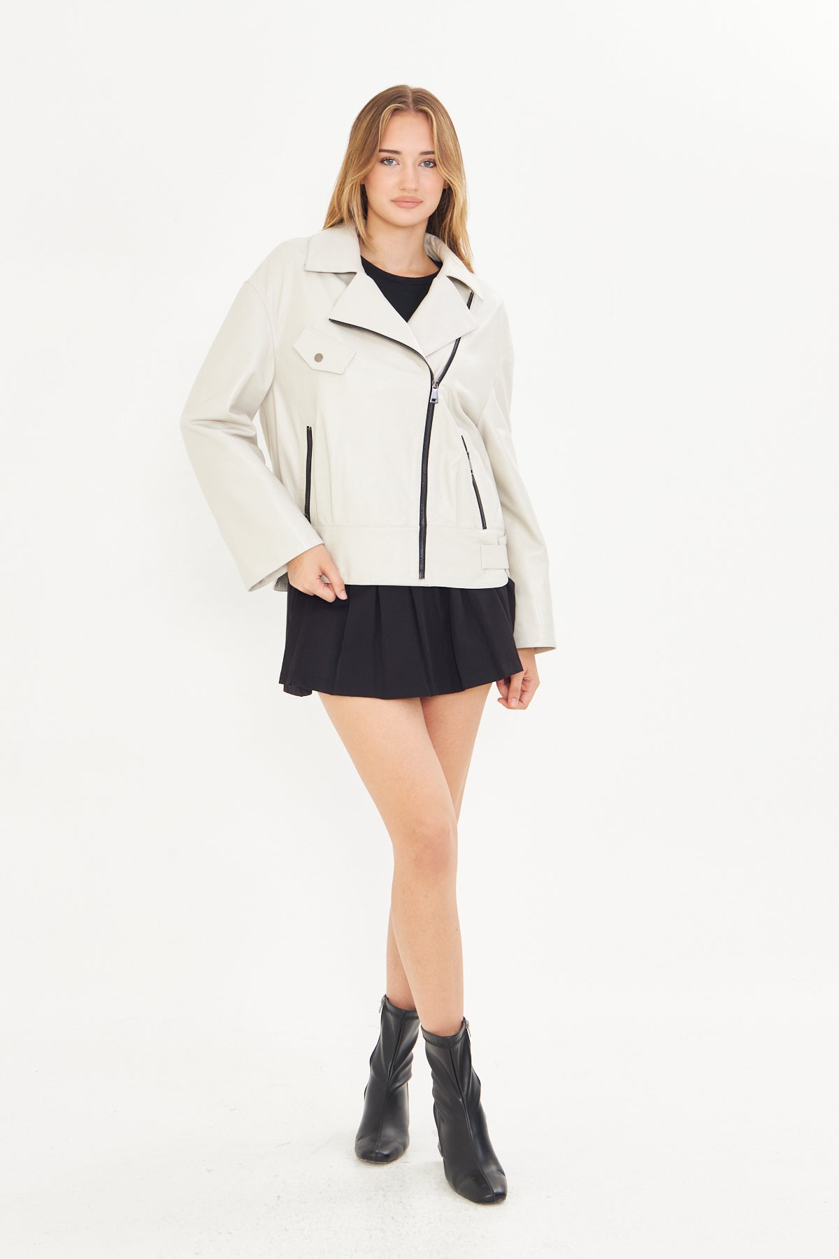 Kadın Oversize Deri Ceket