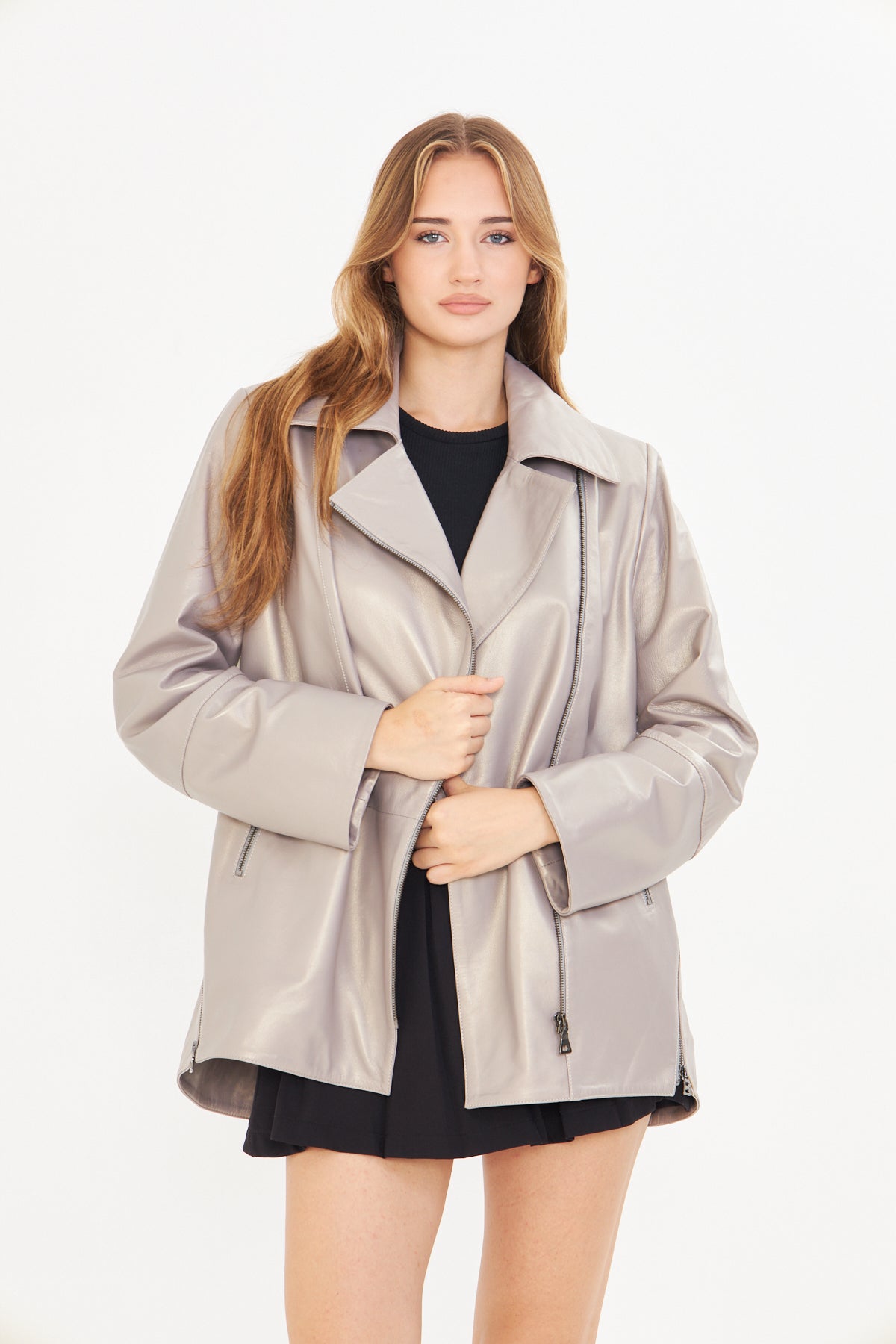 Kadın Oversize Deri Ceket