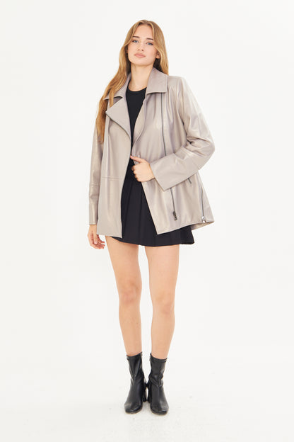 Kadın Oversize Deri Ceket
