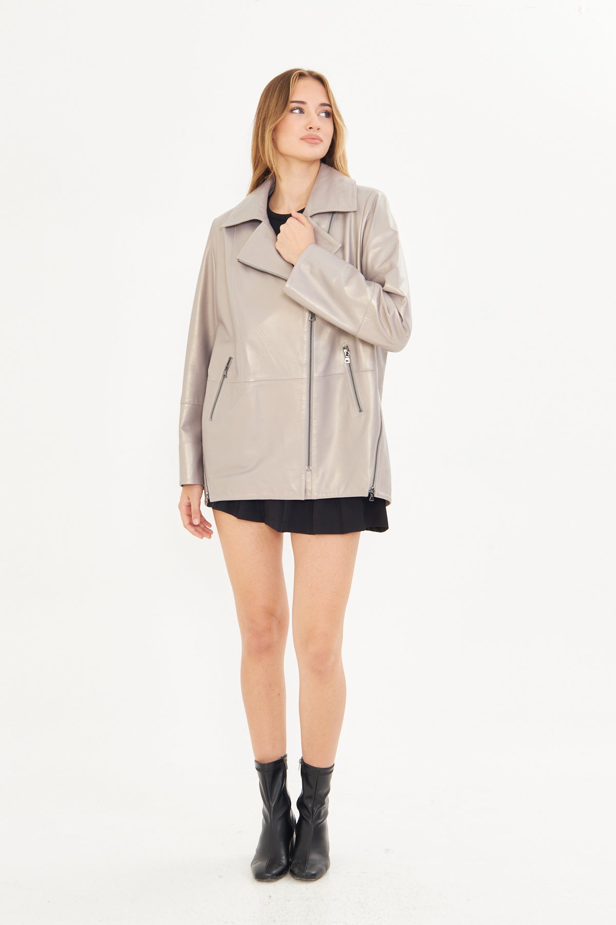 Kadın Oversize Deri Ceket