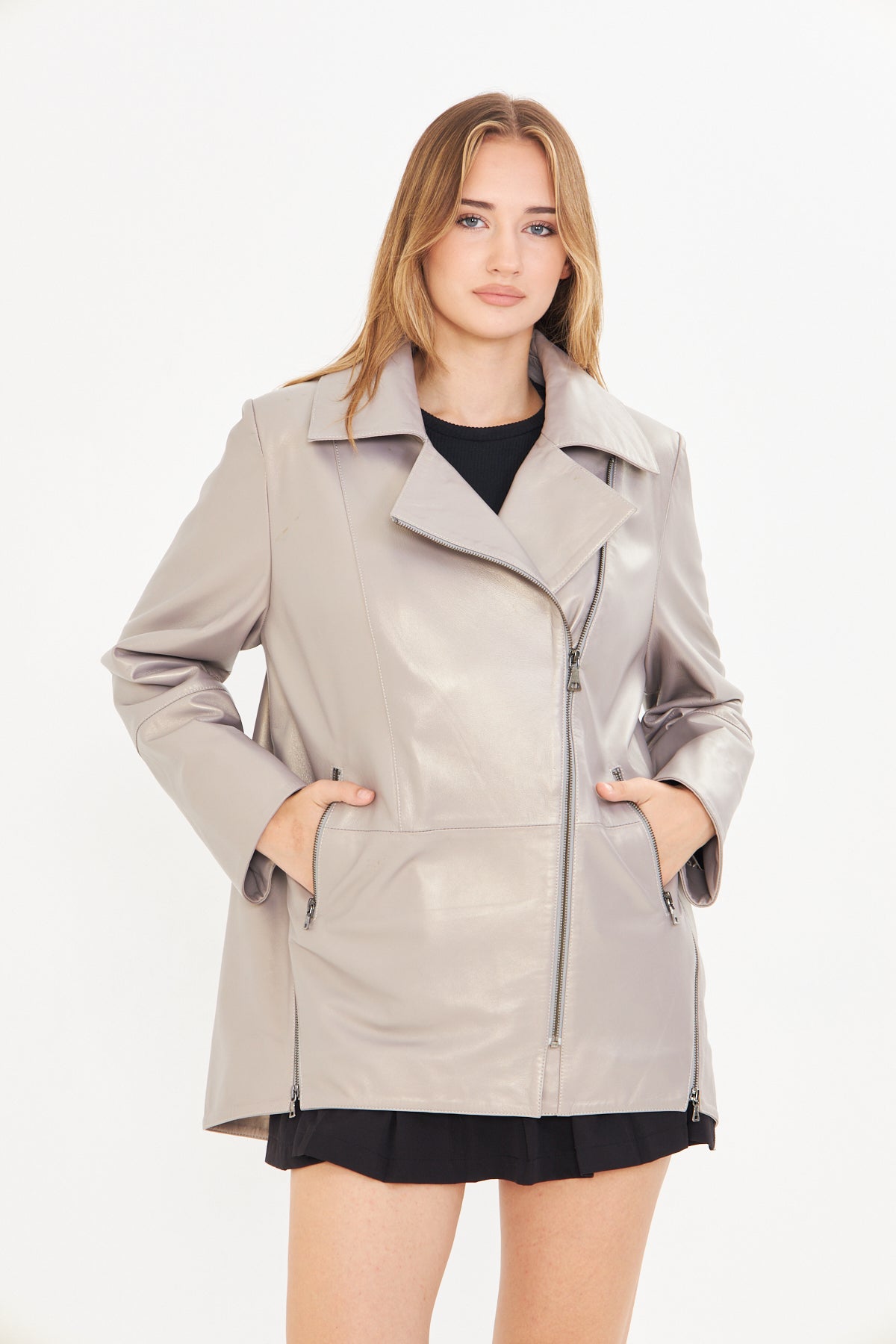 Kadın Oversize Deri Ceket