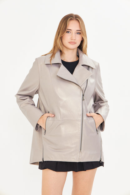 Kadın Oversize Deri Ceket
