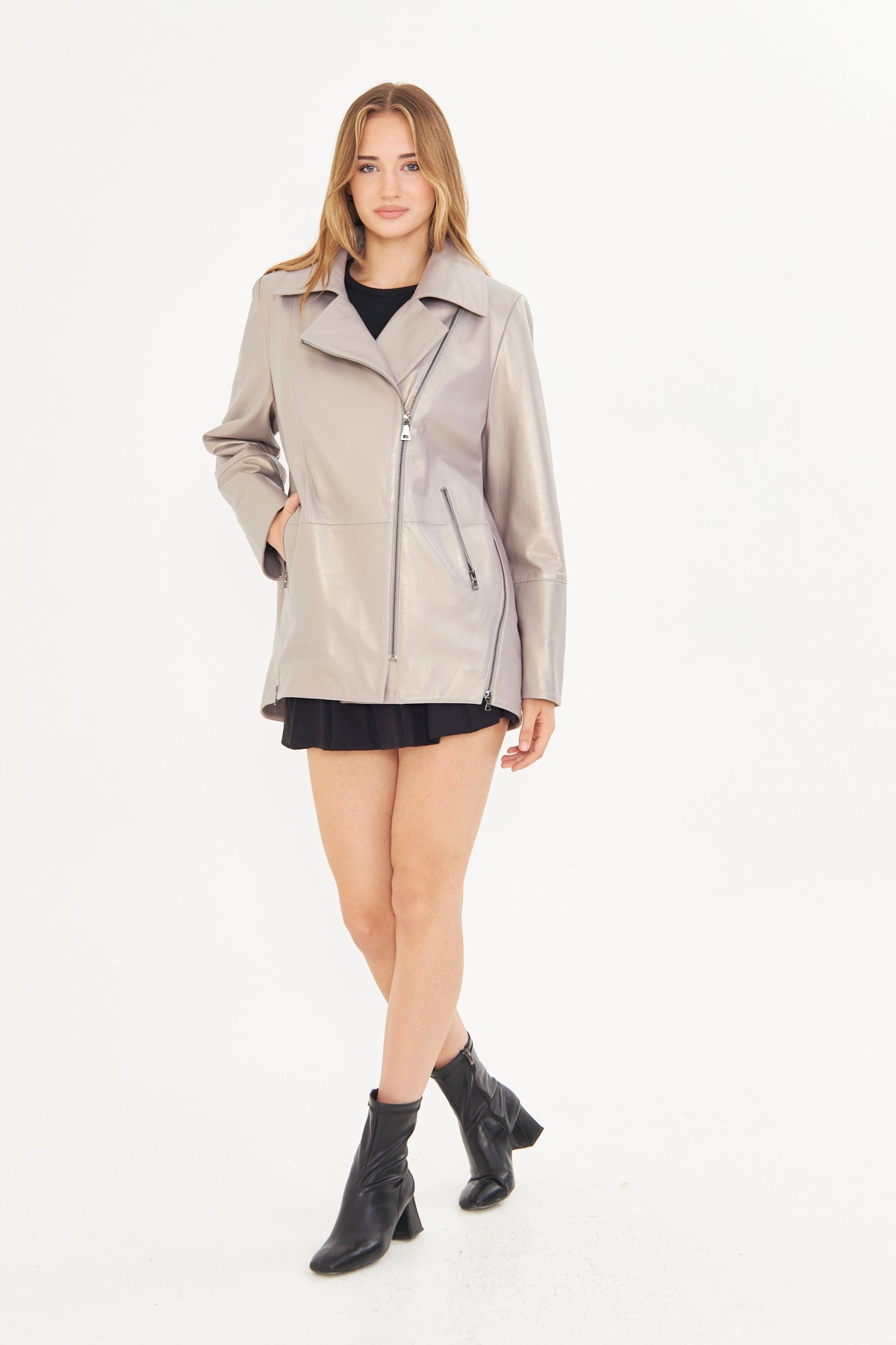 Kadın Oversize Deri Ceket